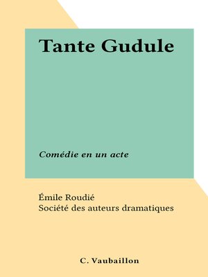 cover image of Tante Gudule